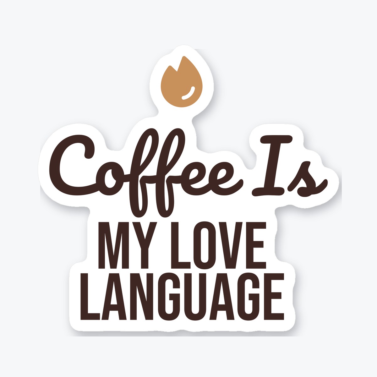Coffee Is My Love Language die-cut sticker